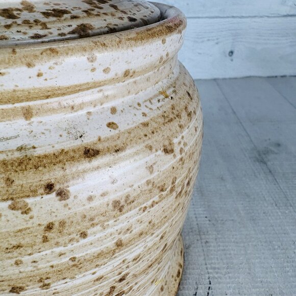 Vintage GT Mark 600/110 Speckle Rustic Farmhouse Canadian Stoneware Canister Jar - Picture 15 of 16